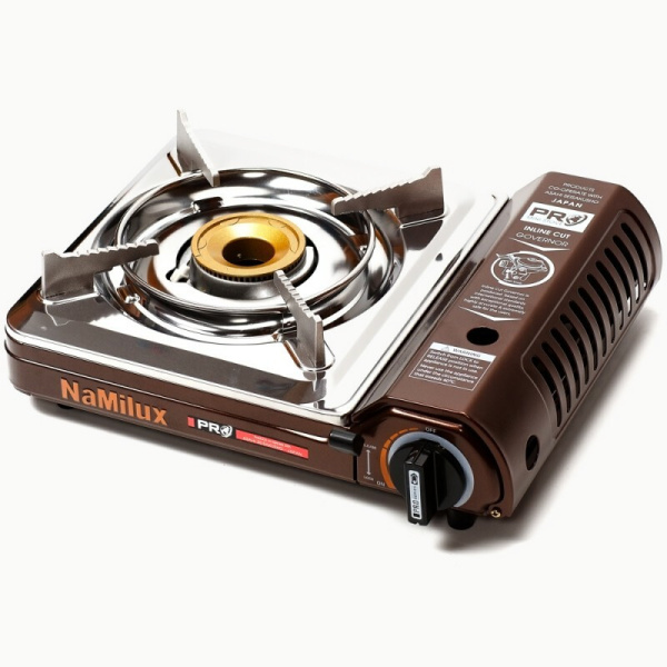 Газовая плита NaMilux NA-P4031PS Латунь (Коричневый / Нержавейка)